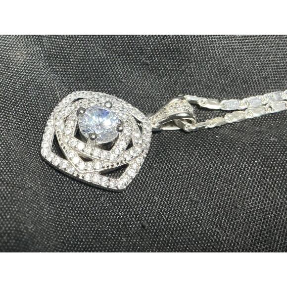 $ Caged Sapphire Necklace - Picture 3 of 4